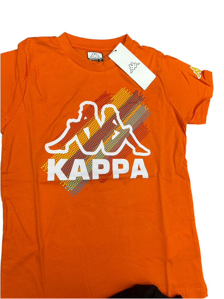 COMPLETINO KAPPA CPN LOGO GRANDE CENTRALE CON PALLINI COLORATI