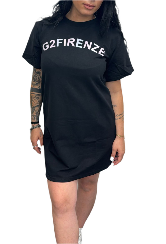 VESTITINO G2FIRENZE CON SCRITTA SFUMATA LILLA