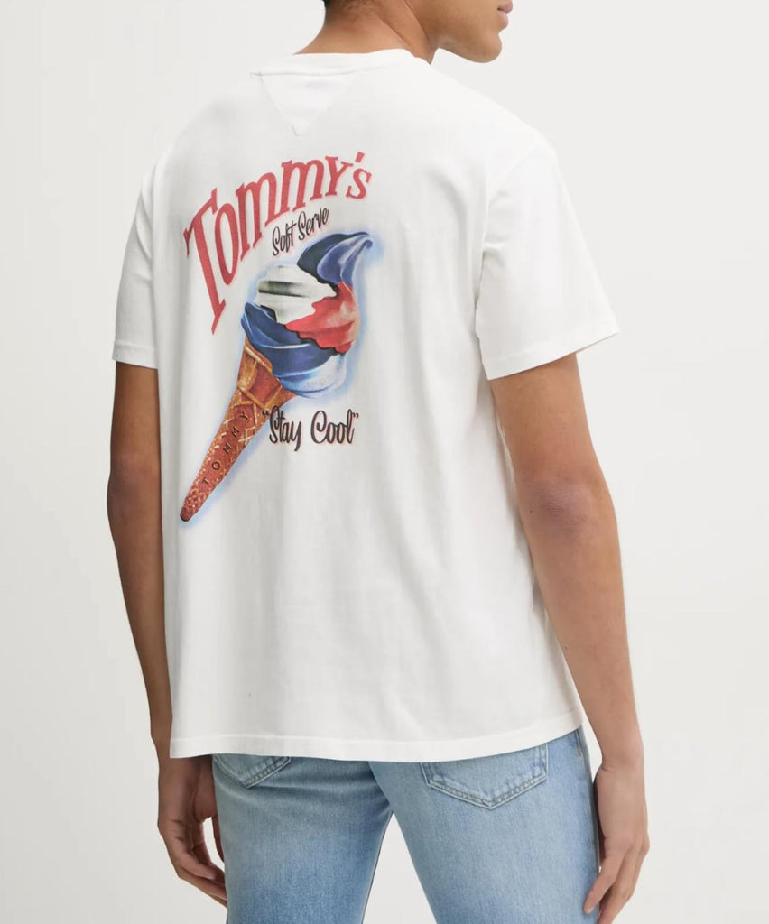 T-SHIRT TOMMY HILFIGER CON LOGO GELATO LATO CUORE E RETRO GRANDE