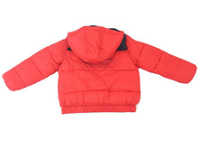 Carica l'immagine nel visualizzatore di Gallery, GIUBBINO TRUSSARDI BIMBO PIUMINO CON STRISCIA BLU E LOGO RETRO