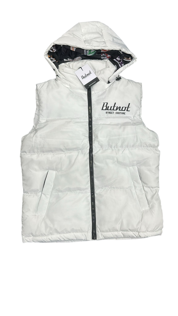 SMANICATO BUTNOT UOMO PIUMINO CON SCRITTA LUNGO SCHIENA E CAPPUCCIO