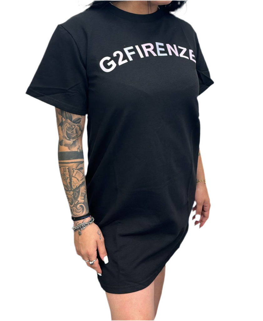 VESTITINO G2FIRENZE CON SCRITTA SFUMATA LILLA