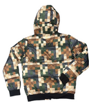 GIUBBINO MAISON 9 PARIS UOMO PIUMINO QUADRETTI PIXEL COLORATI