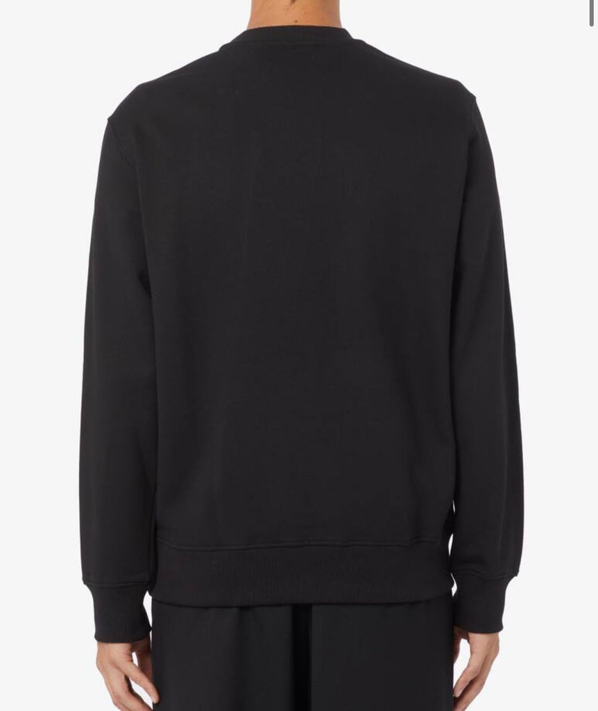 FELPA VERSACE UOMO GARZATA  LOGO CENTRALE QUADRO ORO