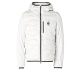 GIUBBINO BLAUER UOMO PIUMINO ONDA CON DETTAGLI GIALLI CON CAPPUCCIO IMPERMEABILE MANICA LISCIA