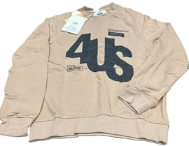 FELPA PACIOTTI UNISEX COTONE GIROCOLLO CON SIGLA 4US CENTRALE EFFETTO MURO