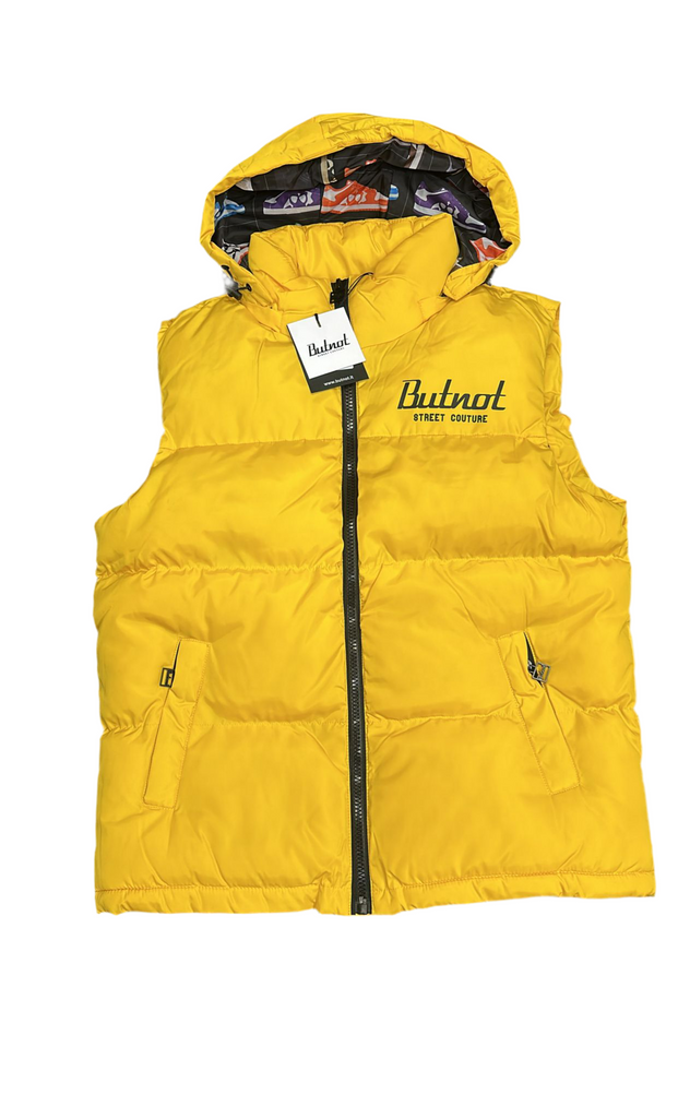 SMANICATO BUTNOT UOMO PIUMINO CON SCRITTA LUNGO SCHIENA E CAPPUCCIO