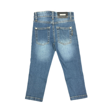 Carica l'immagine nel visualizzatore di Gallery, JEANS RICHMOND BIMBO DENIM TARGHETTA CUOIO NERO RETRO
