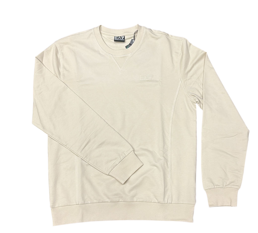 FELPA ARMANI UOMO GARZATA LOGO RETRO GIROCOLLO