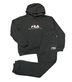 TUTA COMPLETA FILA CON CAPPUCCIO E SCRITTA CENTRALE CUCITA