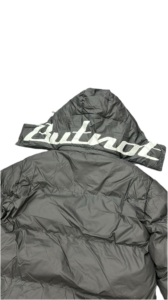 GIUBBINO BUTNOT UOMO PIUMINO CON SCRITTA CAPPUCCIO REMOVIBILE