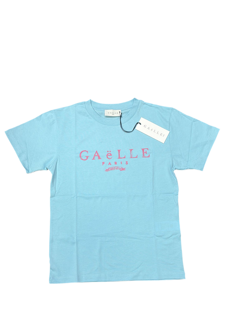 T-SHIRT GAELLE SCRITTA CENTRALE GRANDE ROSA