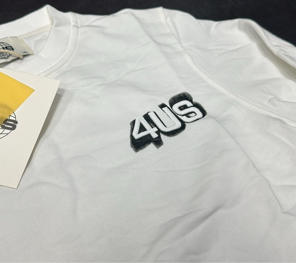 FELPA PACIOTTI UNISEX COTONE GIROCOLLO CON SIGLA 4US RIALZATA LATO CUORE