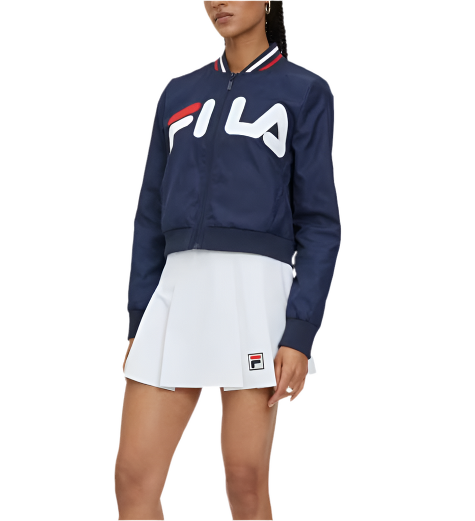 GIUBBINO FILA LEGGERO DONNA CON ZIP LOGO CENTRALE GRANDE