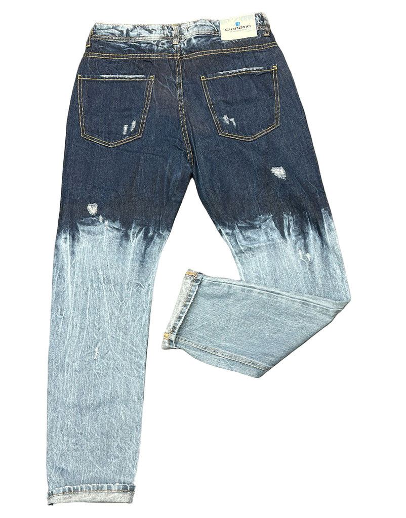 JEANS CIANOTIC UOMO BAGGY CON SFUMATURA GAMBE E TOPPE