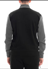 Carica l'immagine nel visualizzatore di Gallery, TUTA COMPLETA EMPORIO ARMANI UOMO FELPATA  CON ZIP E CAPPUCCIO NERO GRIGIO