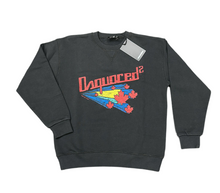 Carica l'immagine nel visualizzatore di Gallery, FELPA DSQUARED BAMBINO GARZATA  STAMPA LOGO CENTRALE CON FOGLIE