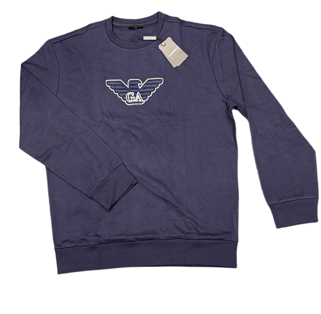 FELPA ARMANI UOMO COTONE CENTRALE CUCITO