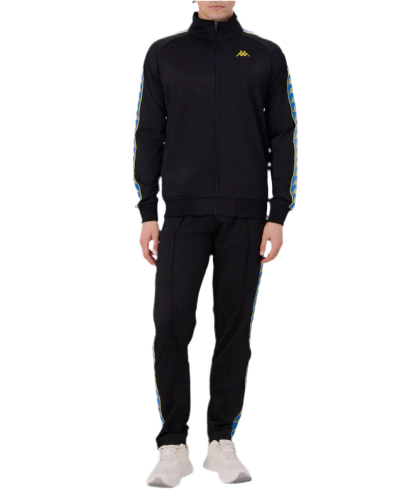 TUTA COMPLETA KAPPA UNISEX ACETATA CON BANDA GIALLA-BLU