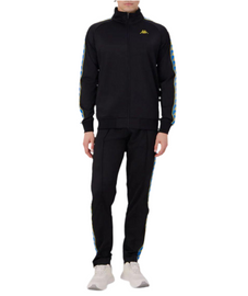 TUTA COMPLETA KAPPA UNISEX ACETATA CON BANDA GIALLA-BLU