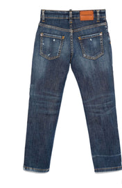 JEANS DSQUARED TARGHETTA CUOIO RETRO