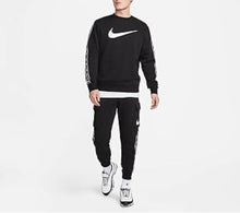 Carica l'immagine nel visualizzatore di Gallery, TUTA COMPLETA NIKE UOMO FELPATO CON BANDE VERDE