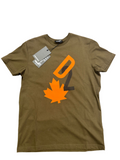 T-SHIRT DSQUARED FOGLIA E INIZIALI LATO CUORE ARANCIONE