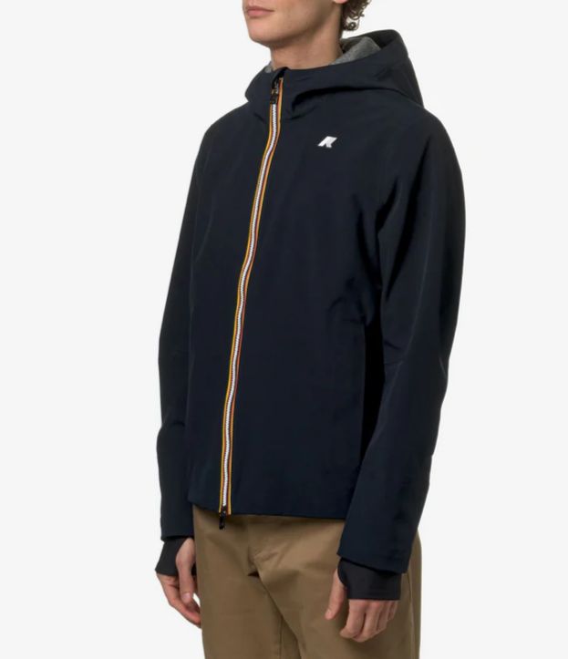 GIUBBINO K-WAY UOMO TERMICO CON ZIP E CAPPUCCIO