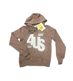 FELPA PACIOTTI UNISEX COTONE CON CAPPUCCIO E SIGLA 4US CENTRALE GRANDE STILE MURO