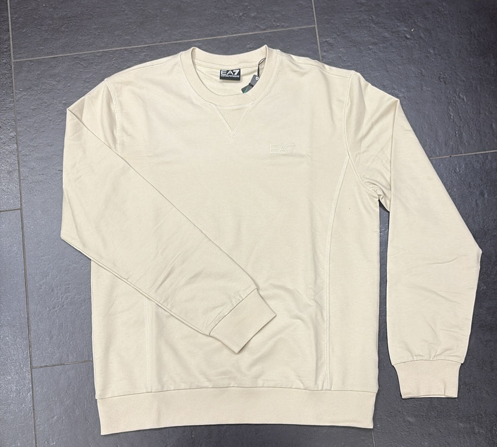 FELPA ARMANI UOMO GARZATA LOGO RETRO GIROCOLLO