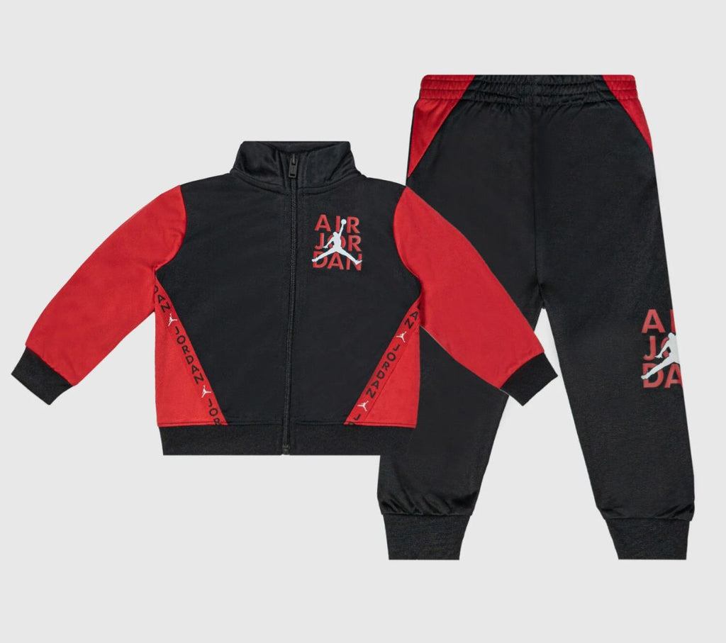 TUTA COMPLETA JORDAN ROSSA E NERA CON ZIP