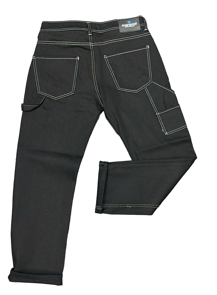 JEANS CIANOTIC UOMO BAGGY CON BOTTONI E CUCITURE BIANCHE