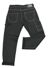 Carica l'immagine nel visualizzatore di Gallery, JEANS CIANOTIC UOMO BAGGY CON BOTTONI E CUCITURE BIANCHE