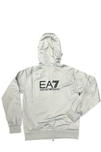 Carica l'immagine nel visualizzatore di Gallery, TUTA COMPLETA EA7 UOMO ACETATA CON CAPPUCCIO E LOGO RIQUADRO LATO CUORE
