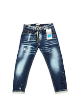 Carica l'immagine nel visualizzatore di Gallery, JEANS CIANOTIC UOMO BAGGY CON SCHIZZI E CERNIERA