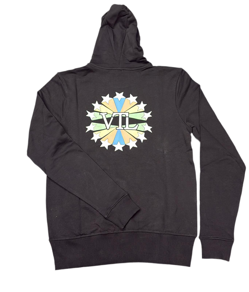 FELPA VTL CON LOGO LATO CUORE E RESTRO STELLE CERCHIATO