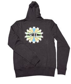 FELPA VTL CON LOGO LATO CUORE E RESTRO STELLE CERCHIATO