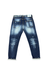 Carica l'immagine nel visualizzatore di Gallery, JEANS CIANOTIC UOMO BAGGY CON SCHIZZI E CERNIERA