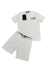 COMPLETO DSQUARED SCRITTA ICON LATO CUORE E SU MOLLA PANTALONE