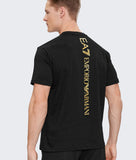 T-SHIRT ARMANI LOGO LATO CUORE E SCRITTA LUNGO SCHIENA GIALLO