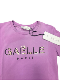 T-SHIRT GAELLE SCRITTA STAMPATELLO LEOPARDATO
