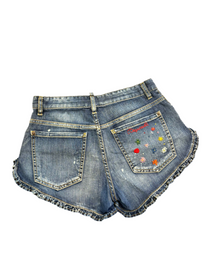 JEANS DSQUARED2 CON FIORI CUCITI COLORATI