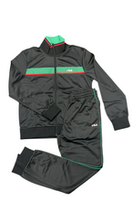 Carica l'immagine nel visualizzatore di Gallery, TUTA COMPLETA FILA CON BANDA CENTRALE VERDE/ROSSO