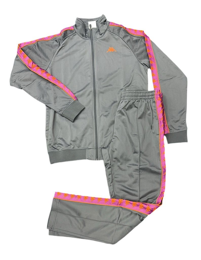 TUTA COMPLETA KAPPA UNISEX ACETATA CON BANDA ROSA-ARANCIO