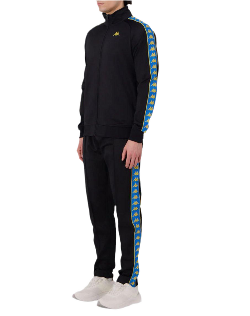 TUTA COMPLETA KAPPA UNISEX ACETATA CON BANDA GIALLA-BLU