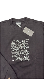FELPA ARMANI UOMO COTONE SCRITTA CENTRALE MULTISCRITTA