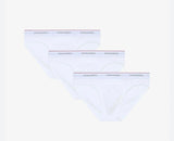 SLIP DSQUARED UOMO COTONE CON MOLLA E SCRITTA PICCOLA  BRIF TRIPACK