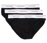 SLIP DSQUARED UOMO COTONE CON MOLLA E SCRITTA PICCOLA  BRIF TRIPACK