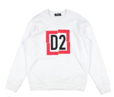 FELPA DSQUARED BAMBINO GARZATA  LOGO GRANDE CENTRALE D2