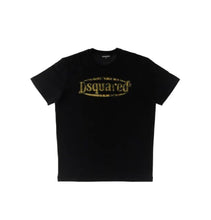 Carica l'immagine nel visualizzatore di Gallery, T-SHIRT DSQUARED LOGO E SCRITTA CENTRALE GIALLA CONSUMATA